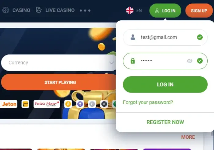 20Bet Login the casino